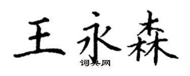 丁谦王永森楷书个性签名怎么写