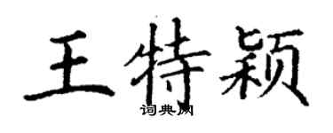 丁谦王特颖楷书个性签名怎么写