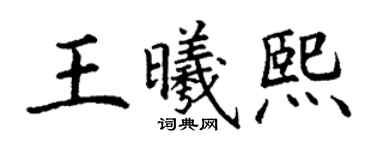丁谦王曦熙楷书个性签名怎么写