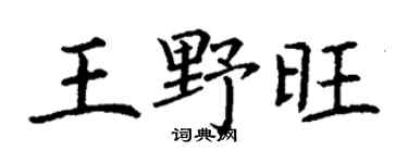 丁谦王野旺楷书个性签名怎么写