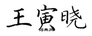 丁谦王寅晓楷书个性签名怎么写