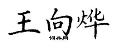 丁谦王向烨楷书个性签名怎么写