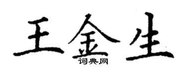 丁谦王金生楷书个性签名怎么写