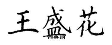 丁谦王盛花楷书个性签名怎么写