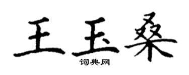 丁谦王玉桑楷书个性签名怎么写