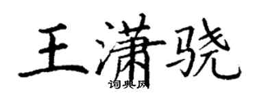 丁谦王潇骁楷书个性签名怎么写