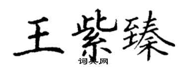 丁谦王紫臻楷书个性签名怎么写