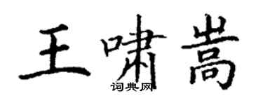 丁谦王啸嵩楷书个性签名怎么写