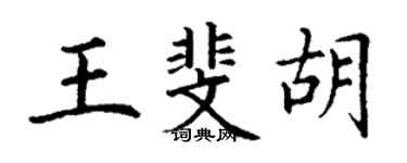 丁谦王斐胡楷书个性签名怎么写