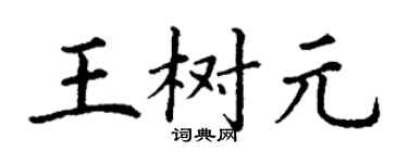丁谦王树元楷书个性签名怎么写