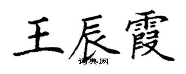 丁谦王辰霞楷书个性签名怎么写