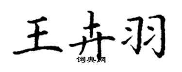 丁谦王卉羽楷书个性签名怎么写