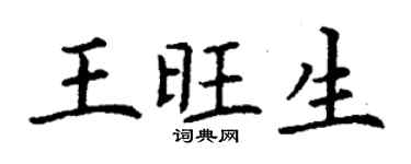 丁谦王旺生楷书个性签名怎么写