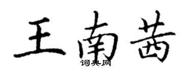 丁谦王南茜楷书个性签名怎么写