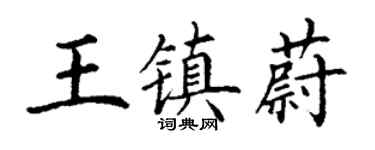 丁谦王镇蔚楷书个性签名怎么写