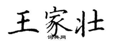 丁谦王家壮楷书个性签名怎么写