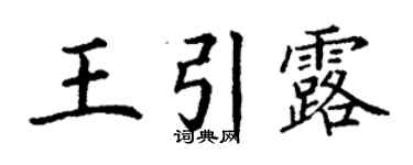 丁谦王引露楷书个性签名怎么写
