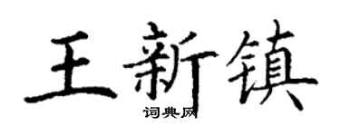 丁谦王新镇楷书个性签名怎么写