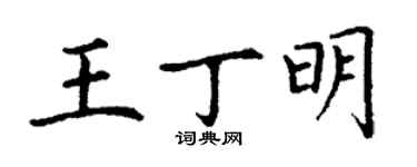丁谦王丁明楷书个性签名怎么写