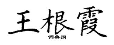 丁谦王根霞楷书个性签名怎么写