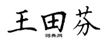 丁谦王田芬楷书个性签名怎么写
