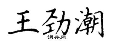 丁谦王劲潮楷书个性签名怎么写