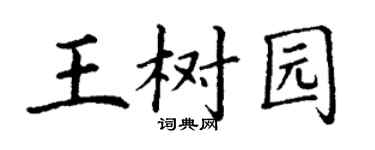 丁谦王树园楷书个性签名怎么写