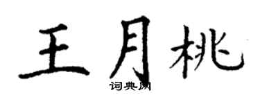 丁谦王月桃楷书个性签名怎么写