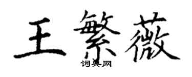 丁谦王繁薇楷书个性签名怎么写