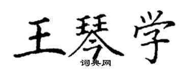 丁谦王琴学楷书个性签名怎么写