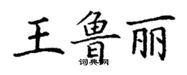 丁谦王鲁丽楷书个性签名怎么写