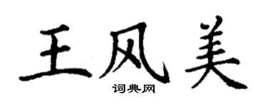 丁谦王风美楷书个性签名怎么写
