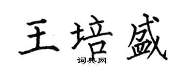 何伯昌王培盛楷书个性签名怎么写