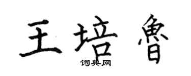 何伯昌王培鲁楷书个性签名怎么写
