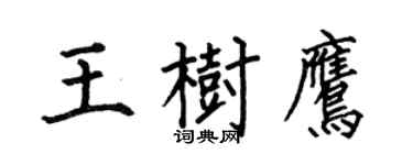 何伯昌王树鹰楷书个性签名怎么写