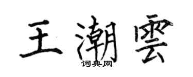 何伯昌王潮云楷书个性签名怎么写