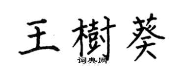 何伯昌王树葵楷书个性签名怎么写