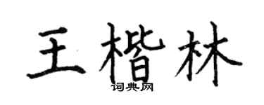 何伯昌王楷林楷书个性签名怎么写