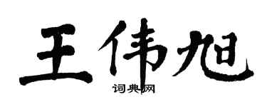 翁闿运王伟旭楷书个性签名怎么写