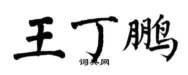 翁闿运王丁鹏楷书个性签名怎么写
