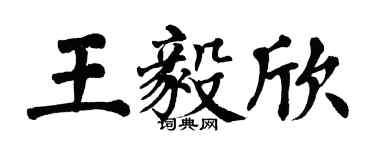 翁闿运王毅欣楷书个性签名怎么写