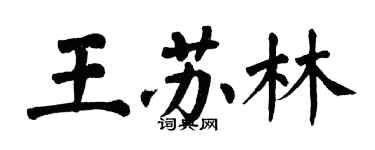 翁闿运王苏林楷书个性签名怎么写