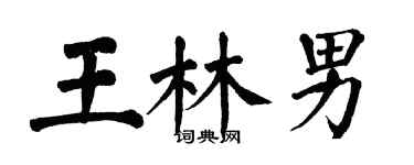 翁闿运王林男楷书个性签名怎么写