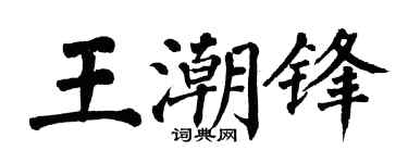 翁闿运王潮锋楷书个性签名怎么写
