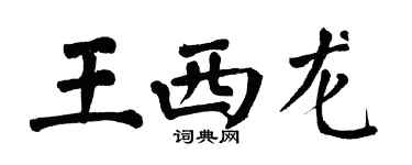 翁闿运王西龙楷书个性签名怎么写