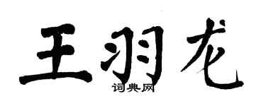 翁闿运王羽龙楷书个性签名怎么写