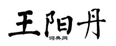 翁闿运王阳丹楷书个性签名怎么写