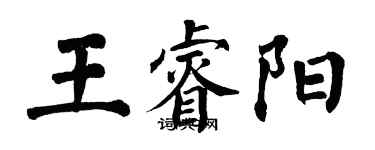 翁闿运王睿阳楷书个性签名怎么写