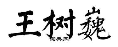 翁闿运王树巍楷书个性签名怎么写