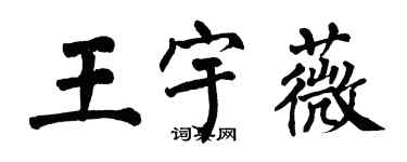 翁闿运王宇薇楷书个性签名怎么写